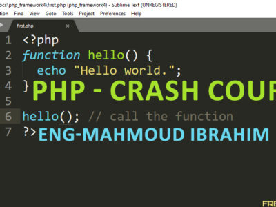 PHP – Crash Course